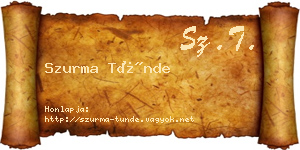 Szurma Tünde névjegykártya
